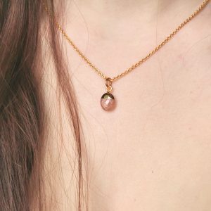 Collier Kiss me pierre de lune orange