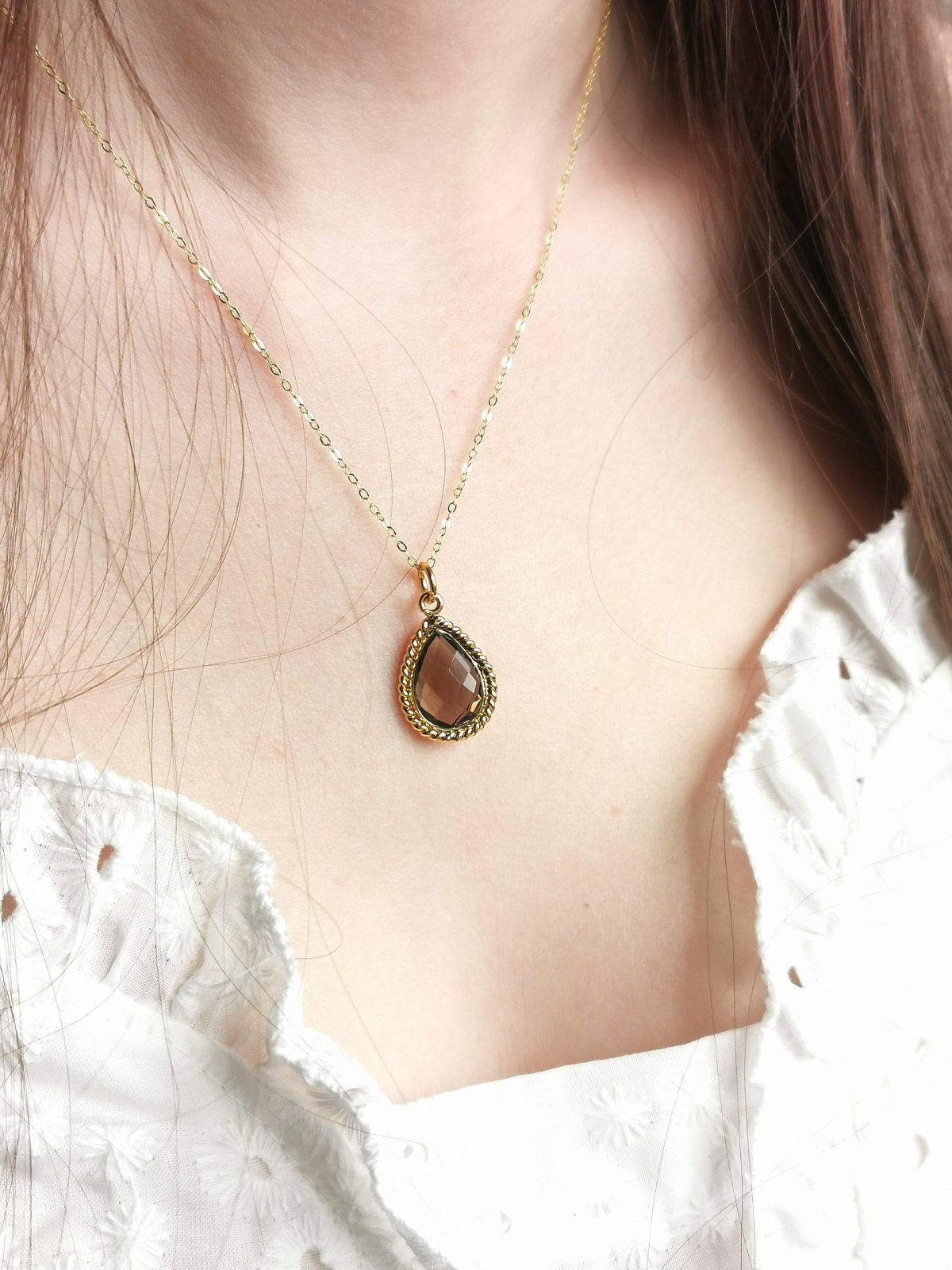 Collier Olympe quartz fumé