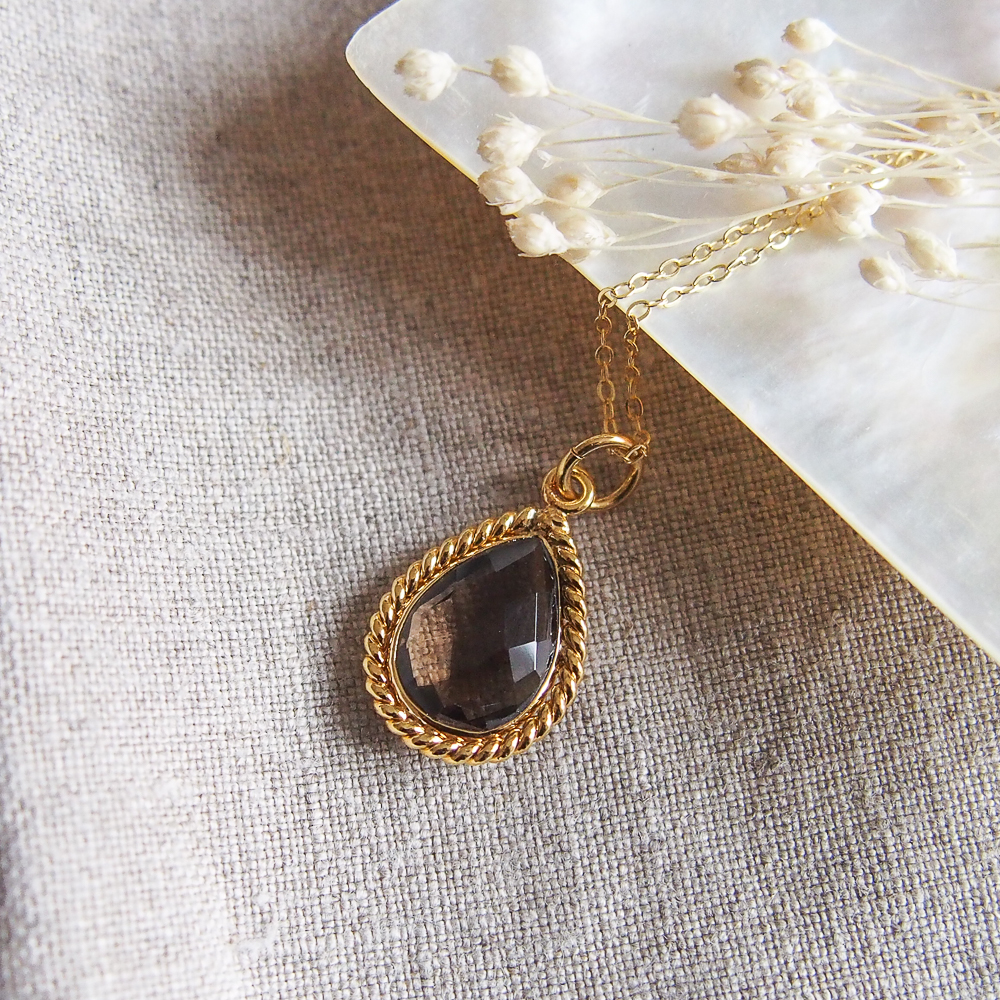 Collier Olympe quartz fumé