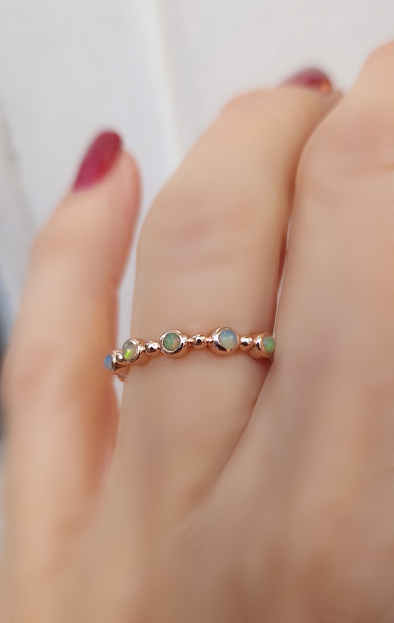 Bague Couronne opale précieuse