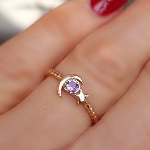 Bague Starmoon améthyste