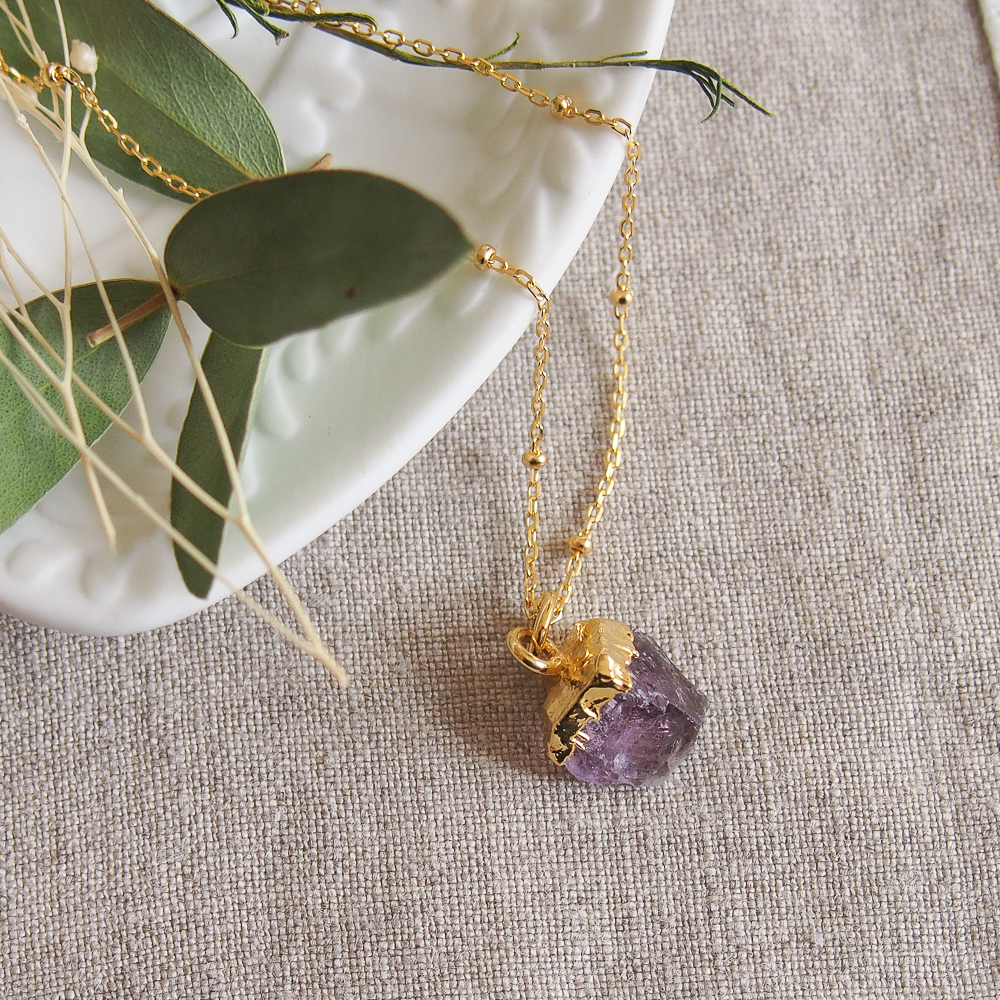 Collier Esprit libre chaîne améthyste