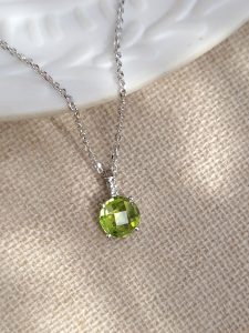 Pendentif Pompon pavage péridot AlexBok création bijoux pierre naturelle