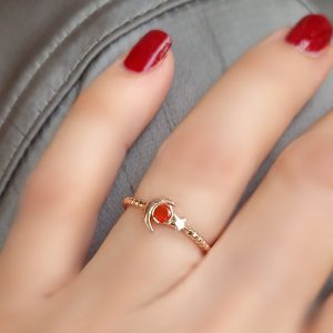 Bague Starmoon cornaline