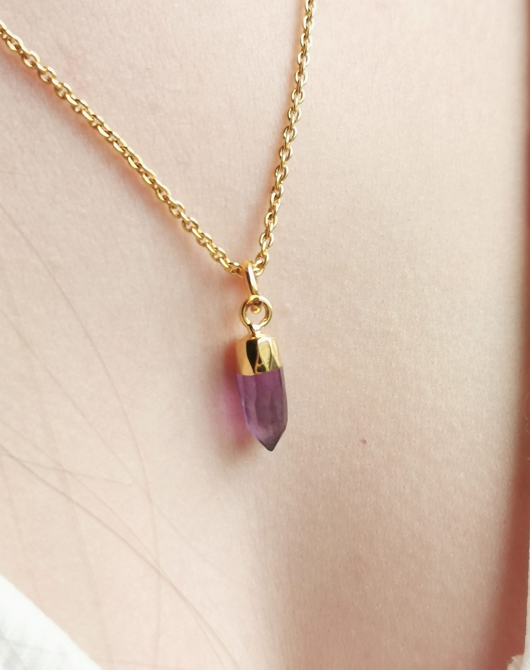 Pendentif Tiny cristal améthyste