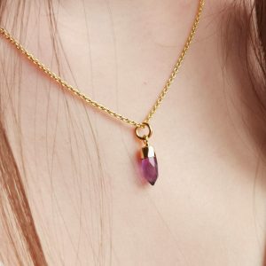 Pendentif Tiny cristal améthyste