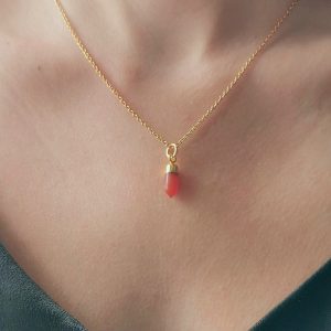 Collier Tiny cristal cornaline