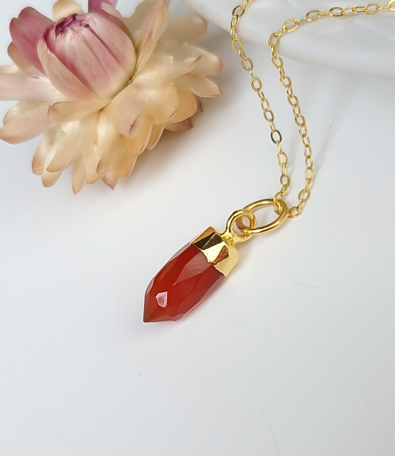 Pendentif Tiny cristal cornaline