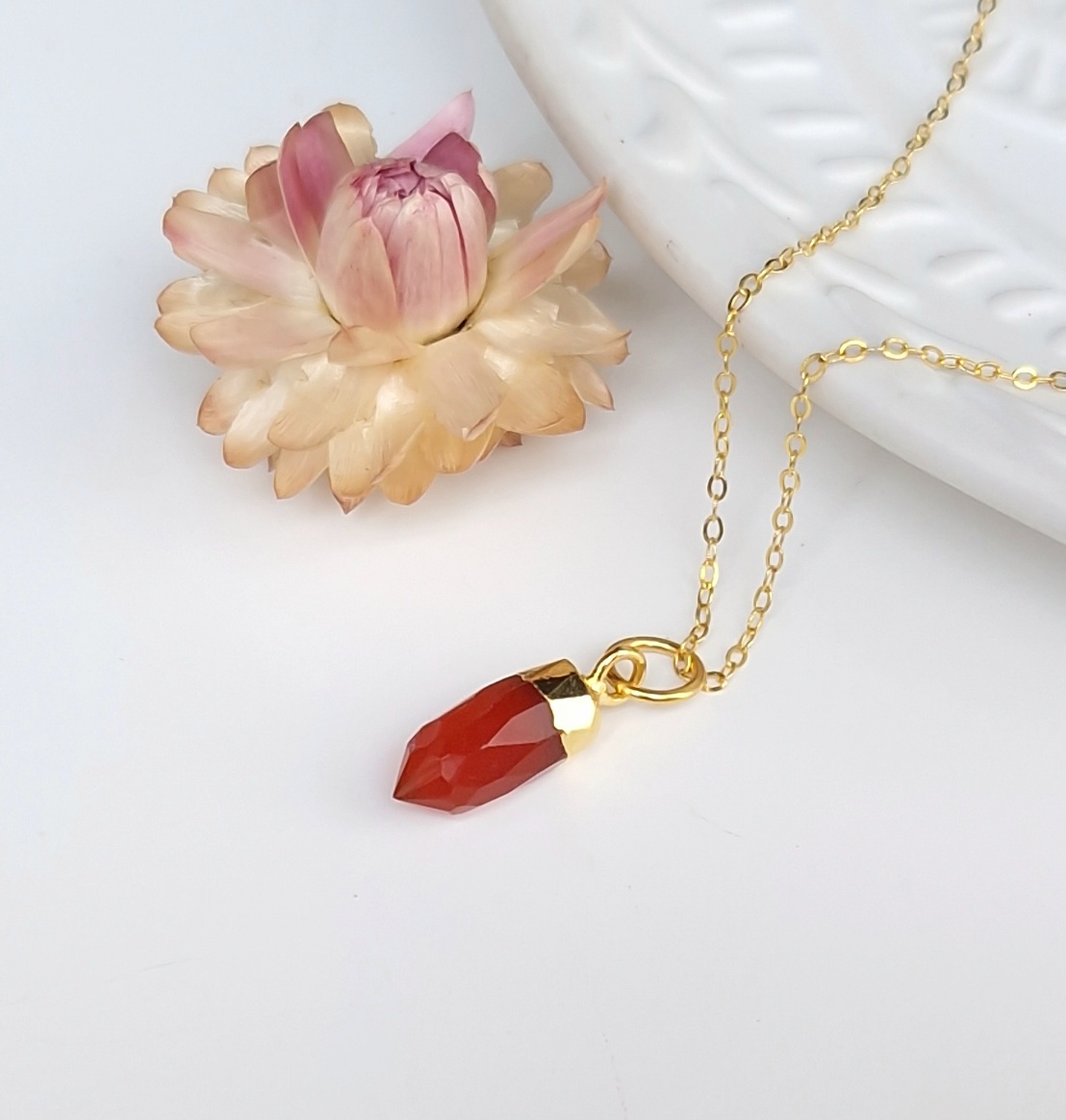 Pendentif Tiny cristal cornaline