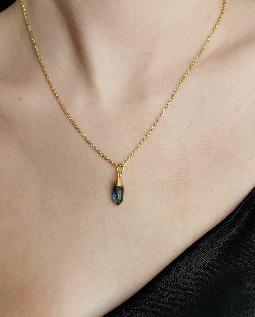 Pendentif Tiny cristal labradorite