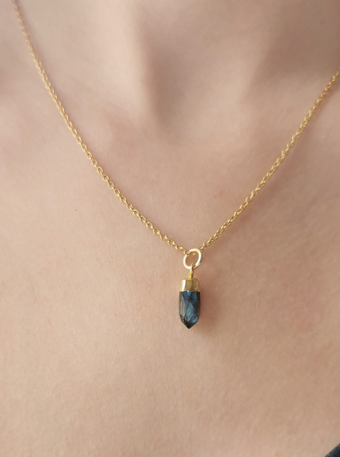 Pendentif Tiny cristal labradorite