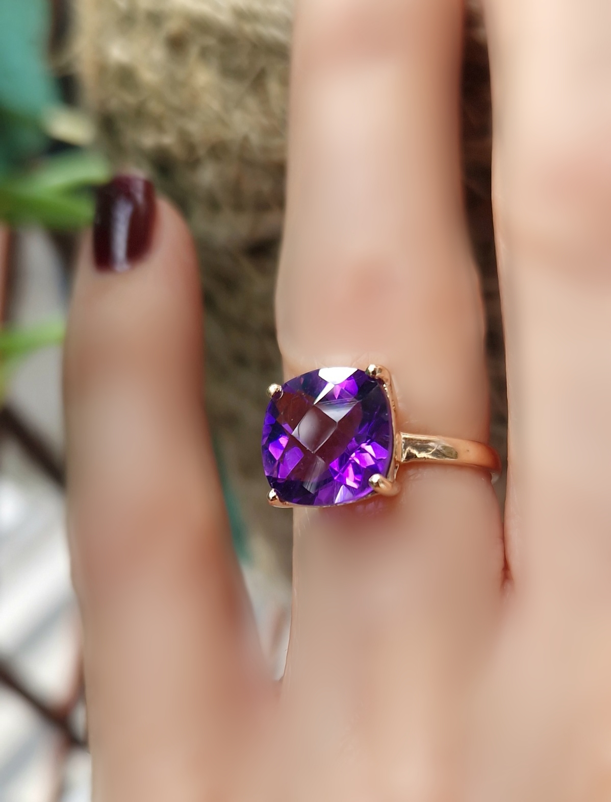 Bague Solitaire améthyste Bague Solitaire améthyste