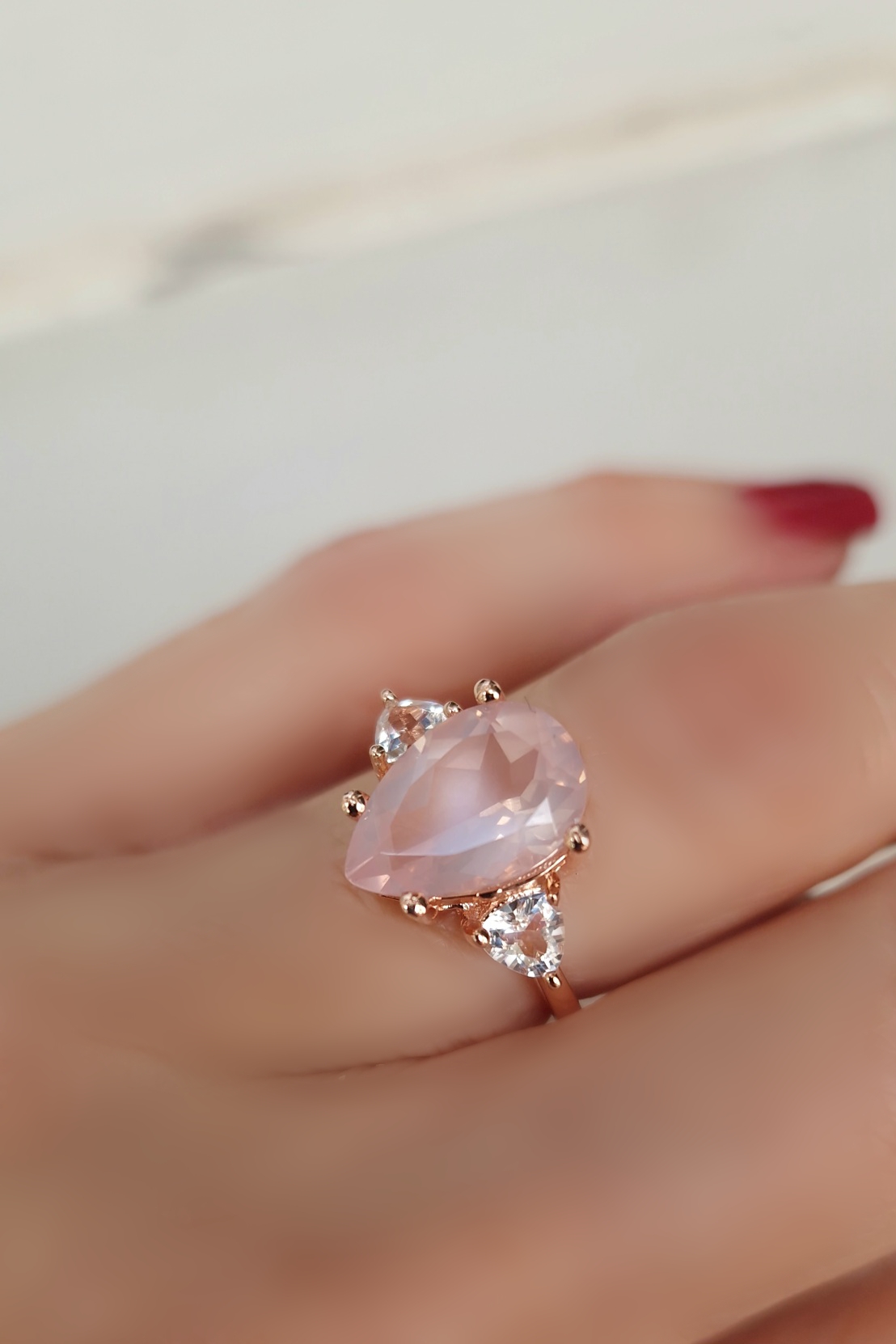 Bague Azzura quartz rose Bague Azzura quartz rose