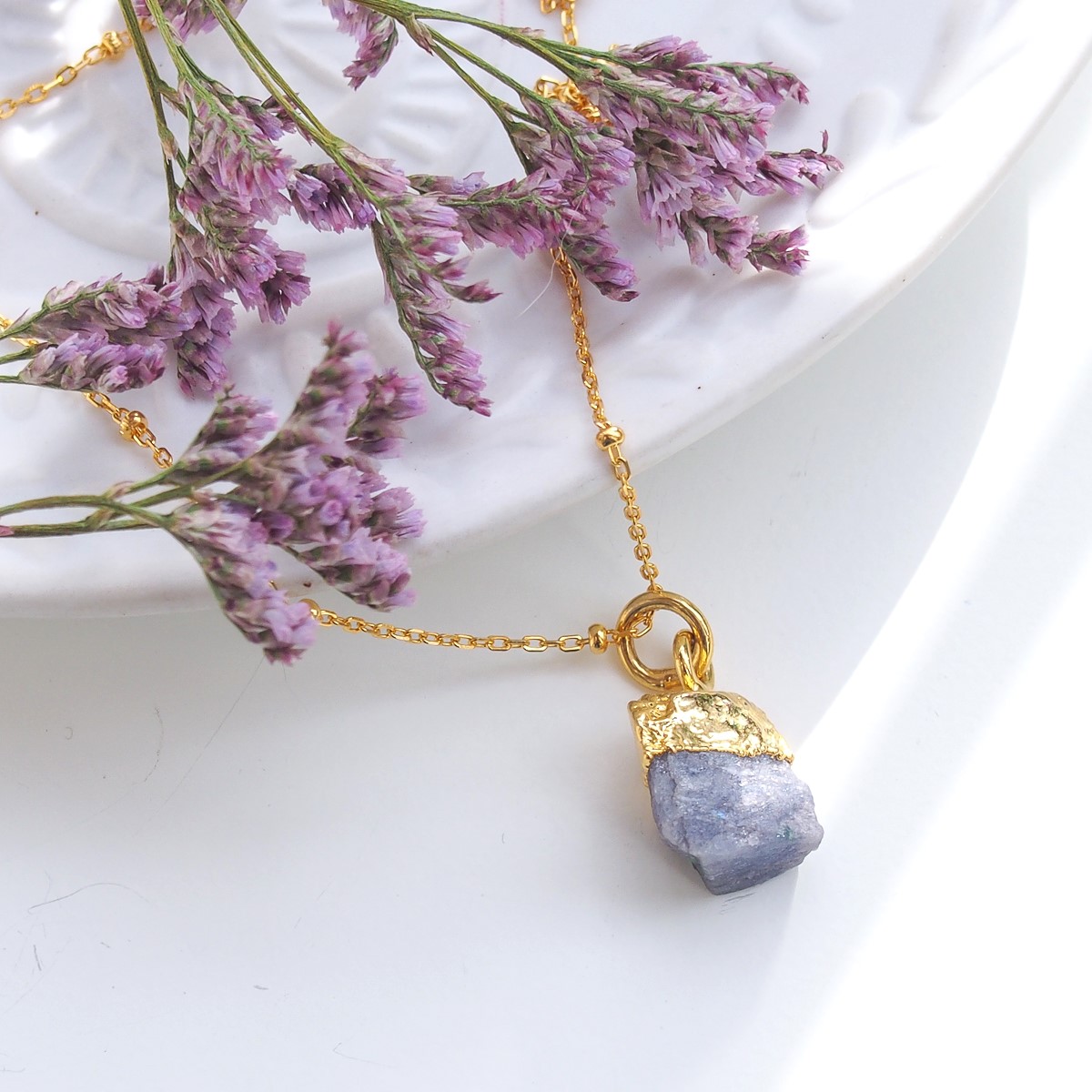 Collier Esprit Libre chaîne tanzanite