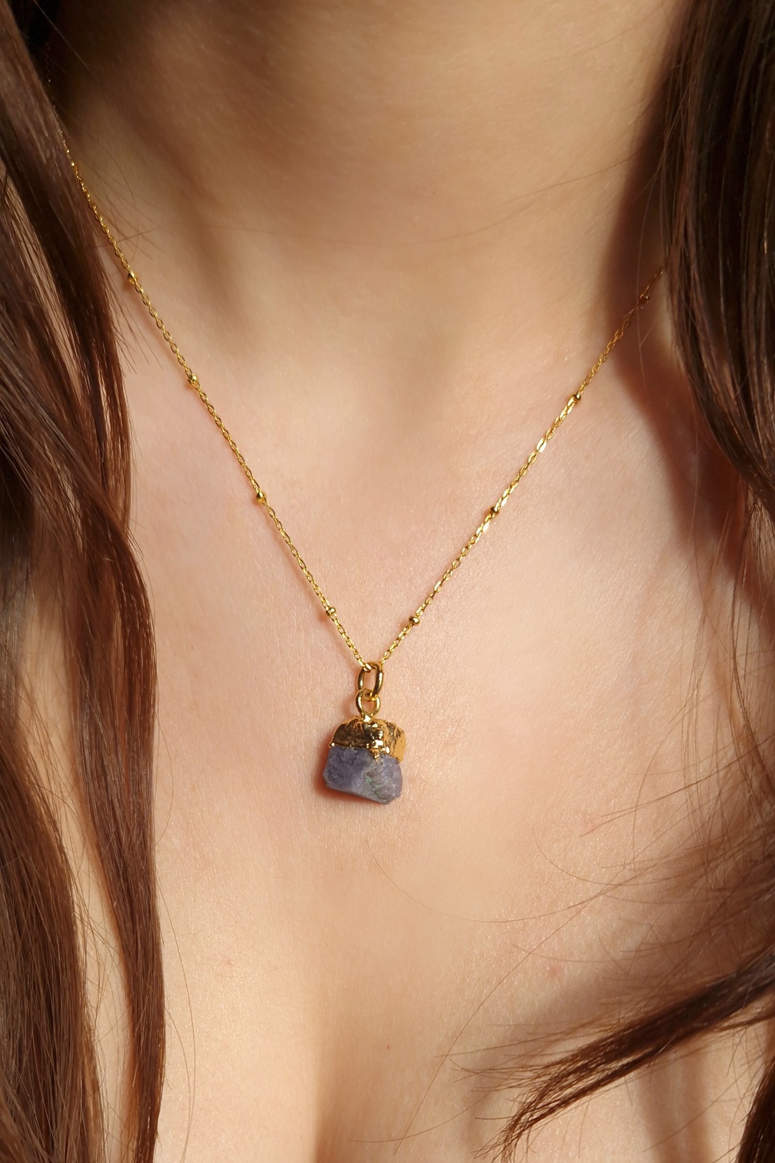 Collier Esprit Libre chaîne tanzanite