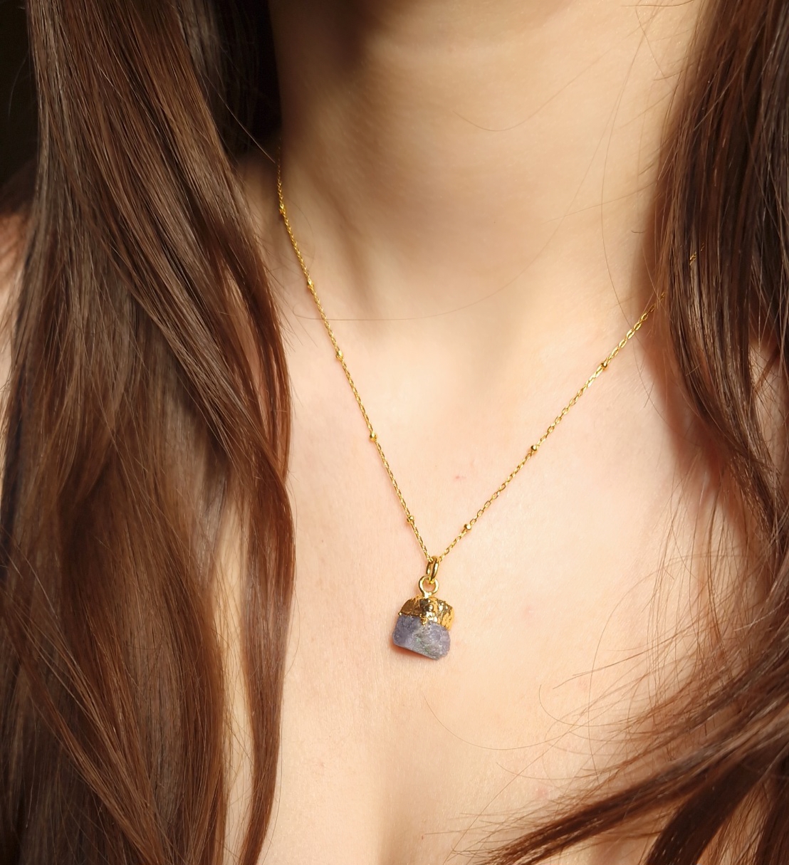 Collier Esprit Libre chaîne tanzanite