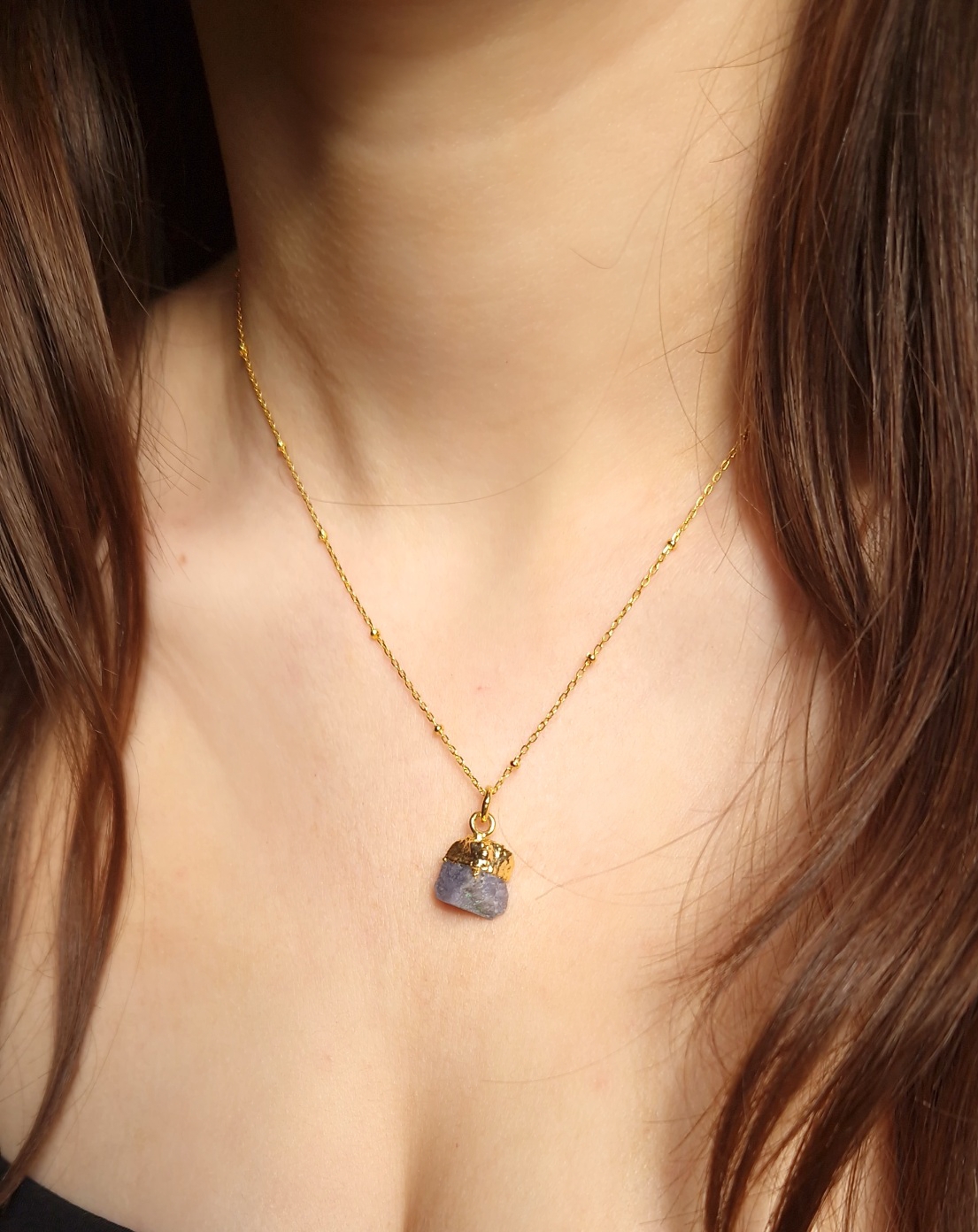 Collier Esprit Libre chaîne tanzanite