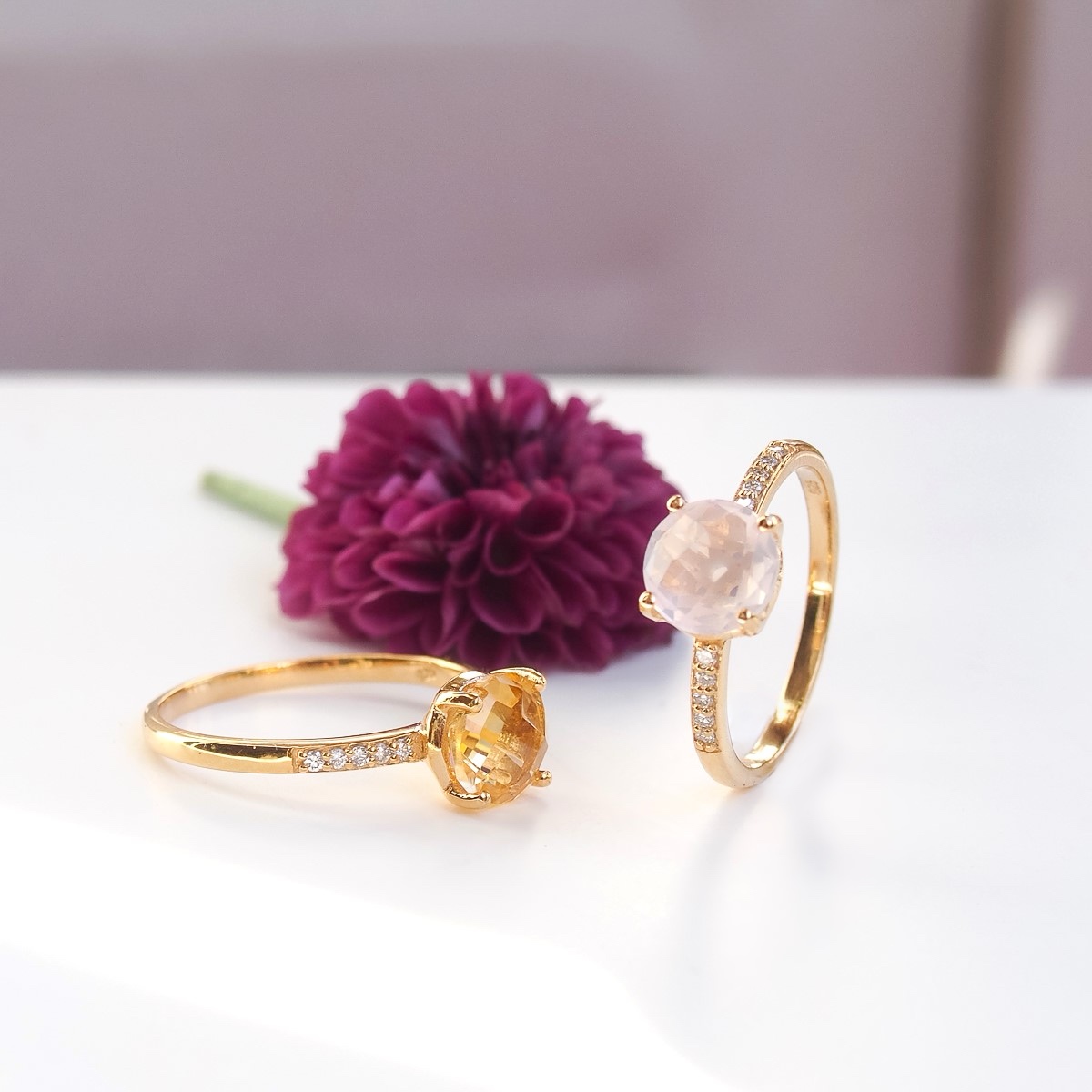 Bague Pompon pavage diamants